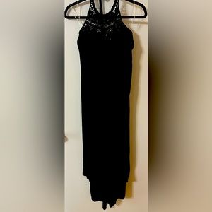 Mossino Hi/Lo Halter Maxi Dress Sz Small